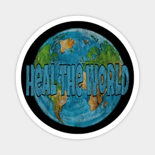 Heal the World (distressed) Magnet